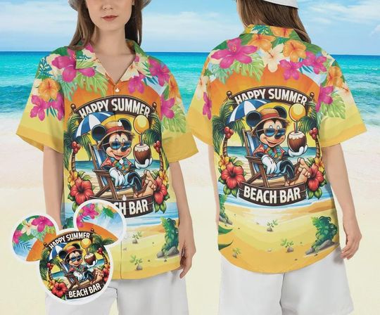 Discover Mickey Mouse Beach Bar Disney Beach Hawaiian Shirt, Disneyland Shirt