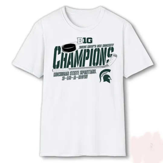 Discover Official Michigan State Spartans 2026 Big Ten Ice Hockey Champions tshirt