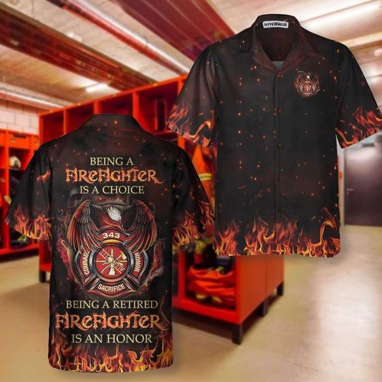 Discover Firefighter Hawaiian Shirt, Retired Firefighter Gift, Fireman Shirt, Firefighter Appreciation Shirt