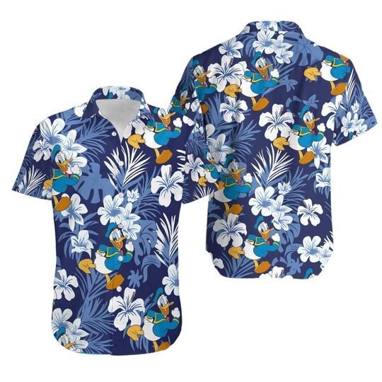 Discover duck donalds button down shirt, summer vibe. floral, hawaiian shirt