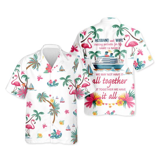 Discover Cruising Partners Hawaiian Shirt, Husband and Wife Matching Aloha Shirt