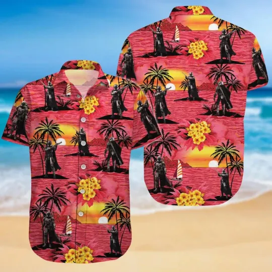 Discover Disney Star Wars Mandalorian Darth Vader Red Hawaiian Shirt