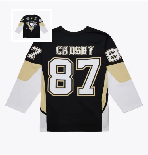 Discover Men's #87 Crosby  2008-09 Black Power Play Player Stitched Hockey Jersey S-6XL