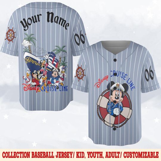 Discover Custom Mickey Cruise Line Baseball Jersey, Disney Vacation Jersey Sport Team, Disney Vacation Jersey, Mickey & friends cruise sport NGPG13