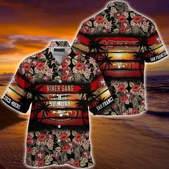 Discover San Francisco Football Team 49erss Hawaiian Shirt Niner Gang Came All Day, Hawai