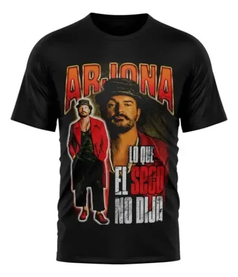 Discover Remera Ricardo Arjona Tour 2026 Black Cotton Shirt