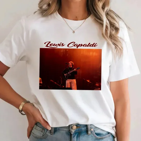 Discover Lewis Capaldi UK Tour 2026 T-Shirt Indie Music Fan Concert Singer Gift Tee Top