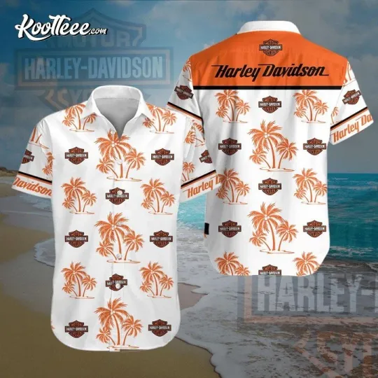 Discover Harley Motor Racing Davidsonn Curved Summer Hawaiian Shirt