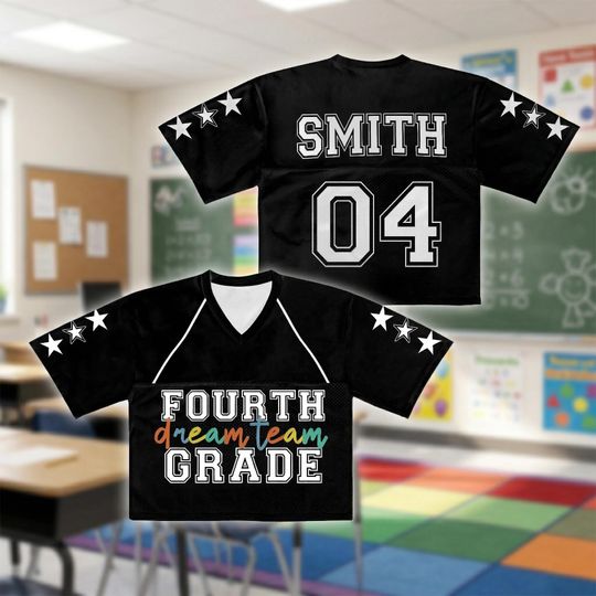 Personalized Grade And Name Crop Mesh Jesey, Custom Teacher Jerseys, Teacher Appreciation Gift, Teacher Team Jersey Matching