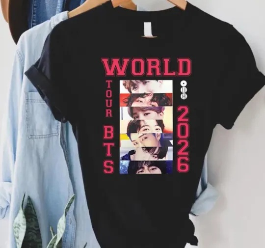 Discover Kpop World Tour 2026 Shirt, 7 Member Boys Fan Gift Shirts