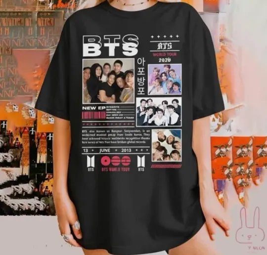 Discover Bangtan K-Pop World Tour 2026 BTS Graphic Tee, BTS 2026 World Tour Shirt
