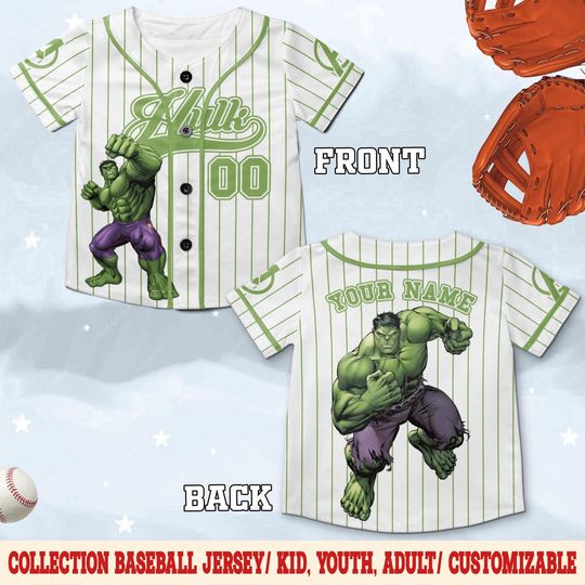 Discover Personalized Marvel Hulk 2 Baseball Jersey, Marvels Avengers Assemble Superhero Jersey, Disneyland Baseball Jersey Team Birthday Gift C1NS09