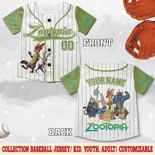 Discover Zootopia Jersey Shirt, Disney Zootopia Baseball Jersey, Zootopia Movie Cosplay, Disney Family Shirts, Disney World Shirt C1NV21