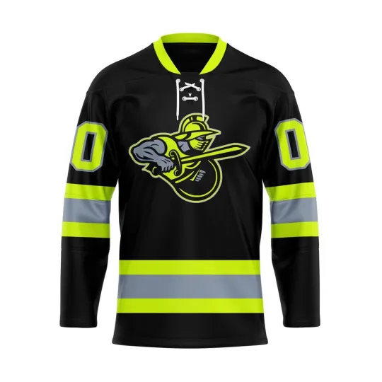 Discover Personalized Atlanta Gladiators Firefighters Lace Hockey Jersey Men's Fan Gear