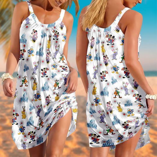 Tokyo Disneyland Mickey and Friends Kimono Sling Dress, Japan Vacation 2026 Girl Trip Dress, Disneyland Tokyo Women Dress, Gift For Her