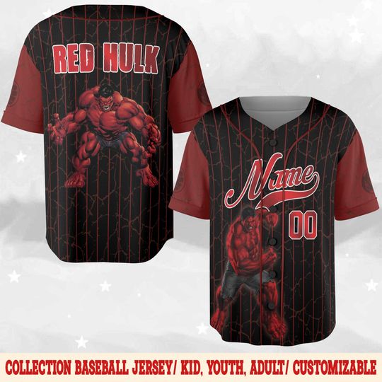 Red Hulk Jersey, Captain America Brave New World Characters Jersey, Red Hulk General Thunderbolt Ross Shirt, Red Hulk