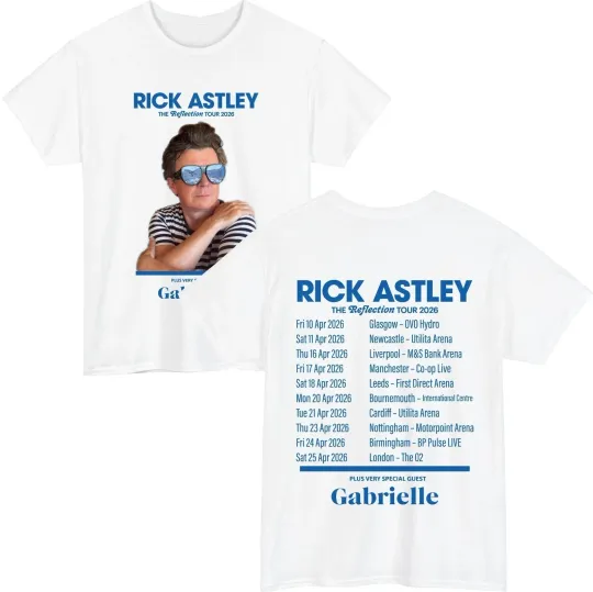 Discover Rick Astley 2026 Reflection Tour T-Shirt
