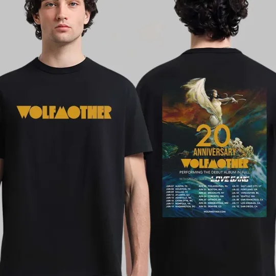Discover Wolfmother 20 Anniversary Tour 2026 North America Schedule Dates Unisex T-Shirt