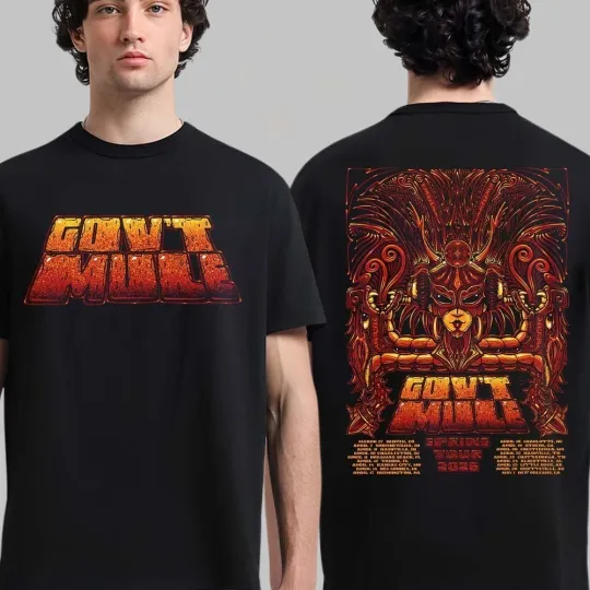 Discover Gov't Mule 2026 Spring Tour Schedule Dates Two Sided T-Shirt