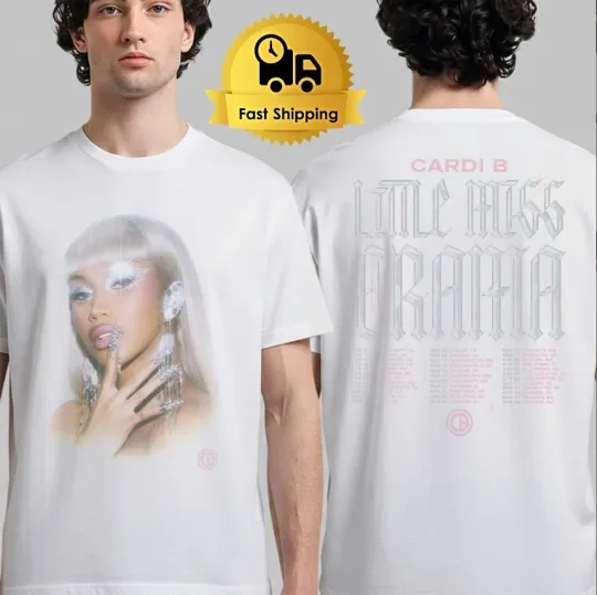 Discover Cardi B Little Miss Drama Tour 2026 T-Shirt North America Rap Merch Tee