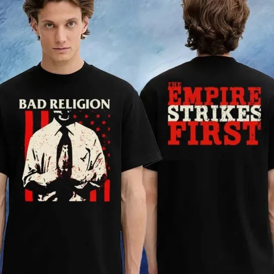 Discover Bad Religions The Empire Strikes First Tour 2026 Double Sided T-Shirt