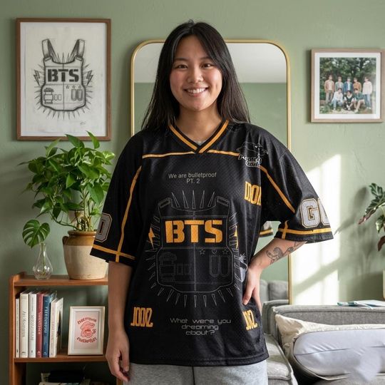 Discover Kpop Inspired Star Jersey T-Shirt | Y2K Streetwear Concert Fan Top