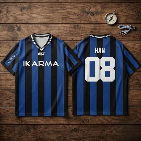 Discover Stay Inspired Karma Graphic T-Shirt | Kpop Fan Streetwear Tee | Oversized Polyester Top