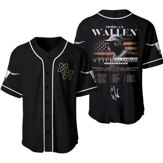 Wallen Western Still The Problem Tour 2026 Baseball Jersey Retro