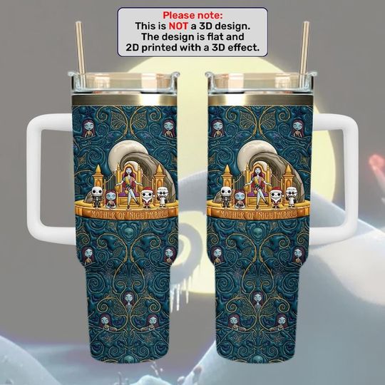 Nightmare Jack And Sally Tumbler 40oz, Jack Skellington Engraved Tumbler, Disney Nightmare Before Xmas Tumbler, Custom Tumbler