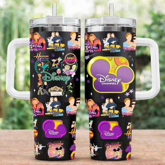 Disney Channel Movies Tumbler 40 oz, Phineas and Ferb Lizzie McGuire Tumbler, High School Musical Coffee Tumbler, Walt Disney Trip Gifts