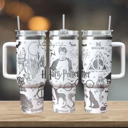 Harry Potter 40oz Tumbler, Wizard Magic Stanley Cup, Hogwarts Travel Mug, Fantasy Fan Gift