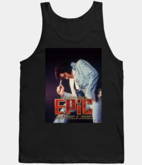 Elvis Presley Baz Luhrmann Epic 2026 Blue Jumpsuit Concert Tribute Artwork Tank