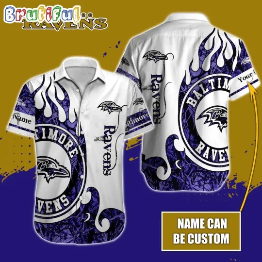 Discover Personalize Baltimore Ravens Special Realtree Hunting Design Hawaiian Shirt