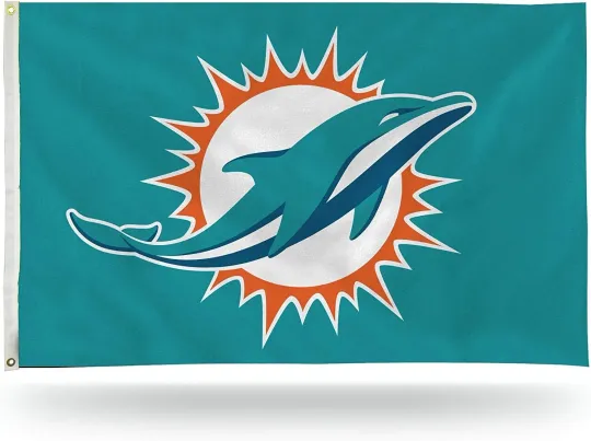 Miami Dolphins House Flag Banner Football Decor