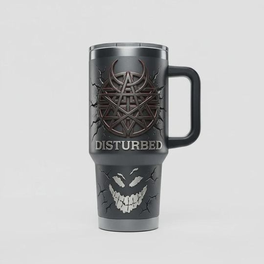 Discover Creepy Smile Nu Metal Mascot 40oz Tumbler with Handle, Dark Insulated Travel Mug