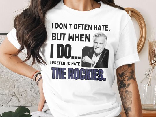 Discover Funny Rockies Hater T-Shirt, Baseball Sarcastic Humor Tee
