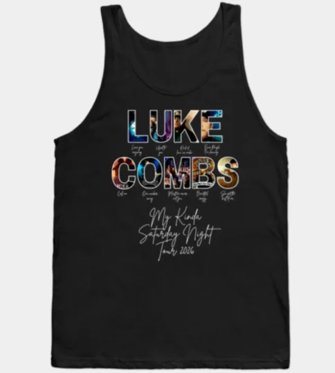 Discover Lukee Comb My Kinda Saturday Night Music Tour 2026 Tank Top