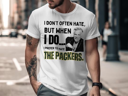 Discover Funny 'I Hate The Packers' Football Rivalry T-Shirt