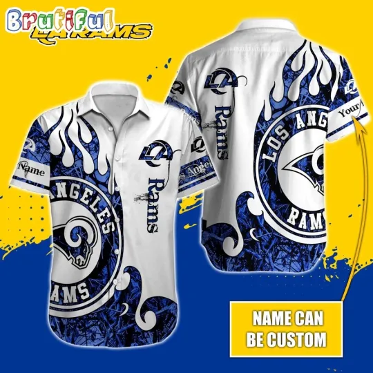 Discover Personalize Los Angeles Rams Special Realtree Hunting Design Hawaiian Shirt