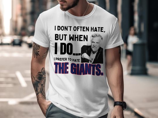 Discover Funny Giants Hater T-Shirt: Humorous Sports Fan Tee