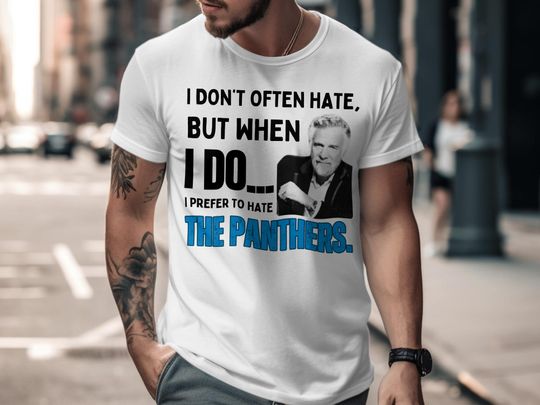 Discover Humorous 'Hate The Panthers' T-Shirt: Sports Rivalry Tee