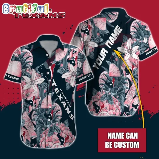 Discover Personalize Houston Texans Special Tropical Fruit Aloha Hawaiian Shirt