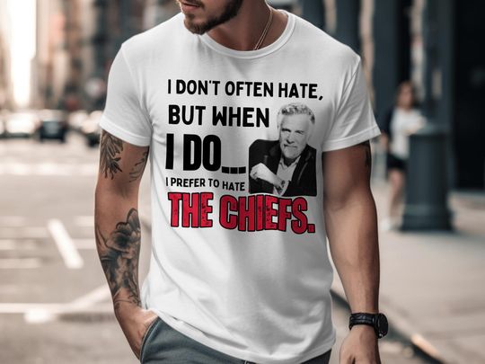 Discover Funny Anti-Chiefs Football T-Shirt: Sporting Rivalry Tee, Game Day Shirt, Sport Lover Gift