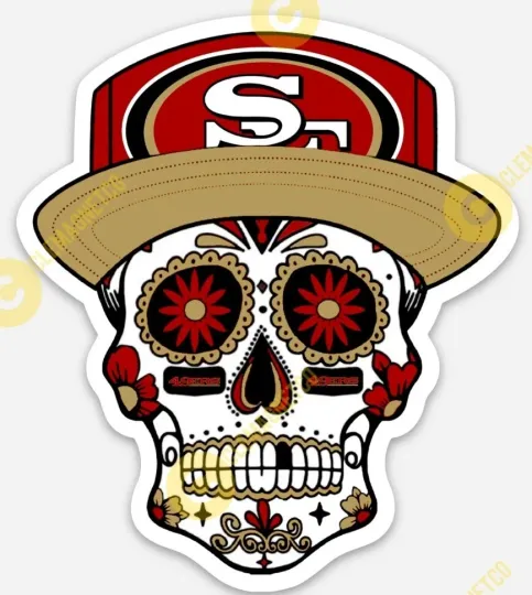 Discover San Francisco 49ers Sugar Skull Magnet - California Football Decor