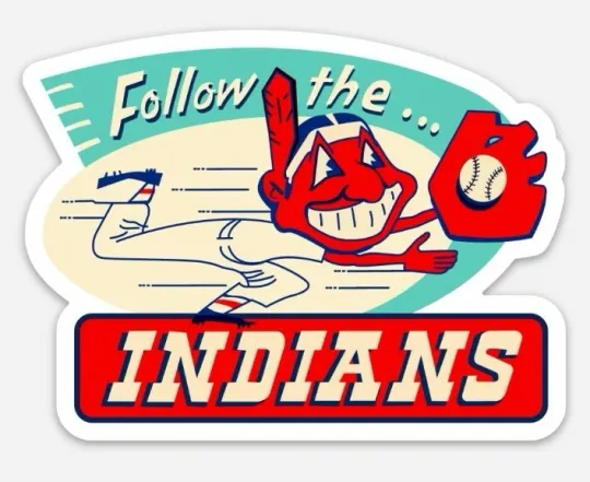 Chief Wahoo Vintage Cleveland Indians Magnet Baseball Tribute