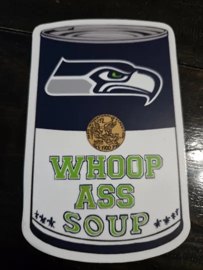 Discover Seattle Sticker - Parody Whoop Soup Playoffs Football Darnold
