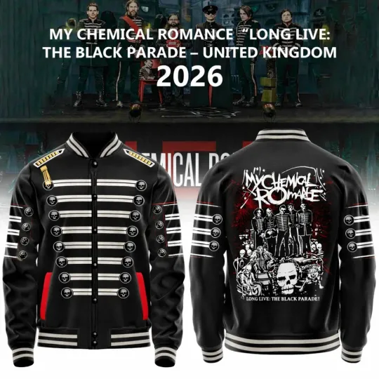 My Chemical Romance Long Live The Black Parade UK Tour 2026 Baseball Jacket