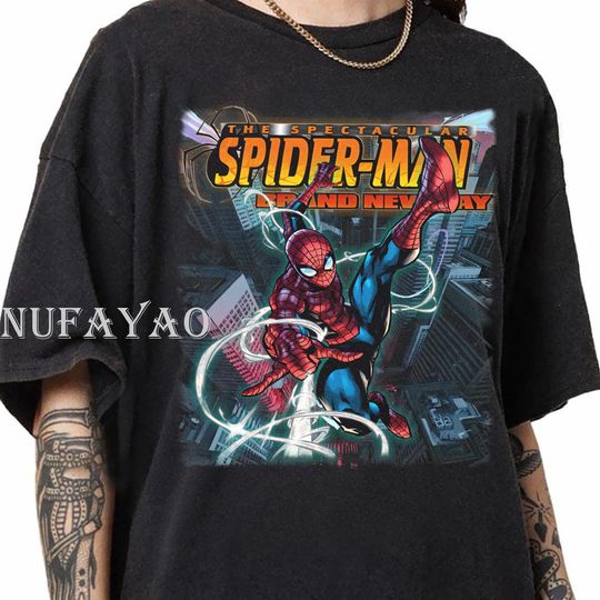 Vintage Marvel Spider Man Brand New Day Shirt, Spider-Man T-Shirt, Superhero Movie Tee