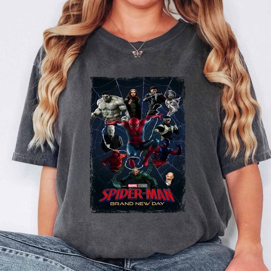 Spider-Man Brand New Day Shirt, Marvel MCU Peter Parker Tee, Retro 90s Bootleg Spider-Man Graphic T-Shirt