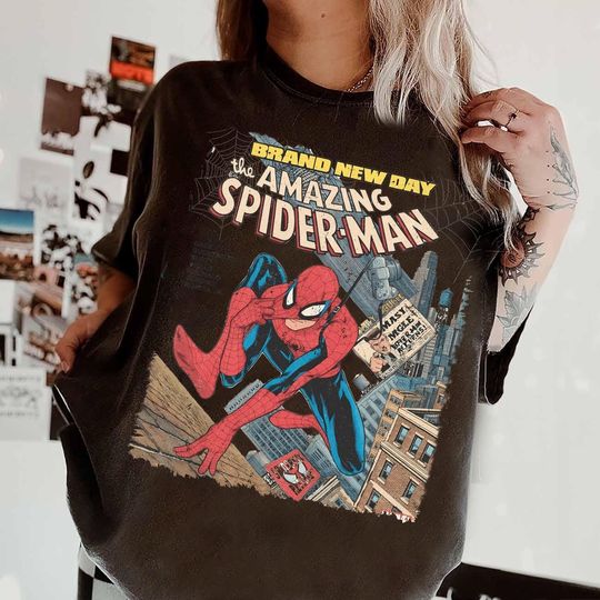 Discover Marvel The Amazing Spider-Man Brand New Day T-Shirt, Marvel Avengers Comfort Colors Shirt